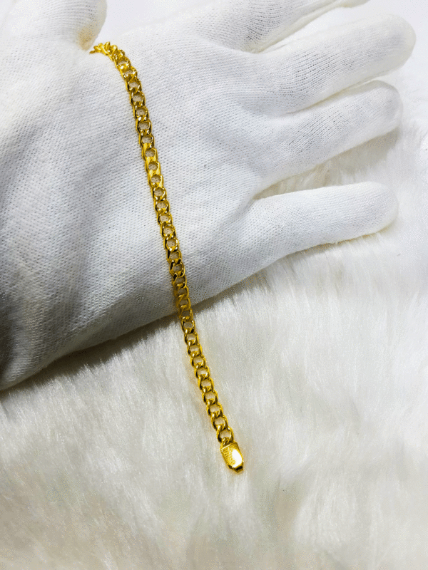 Bold and Broad 22K Real Gold Bracelet for Men's