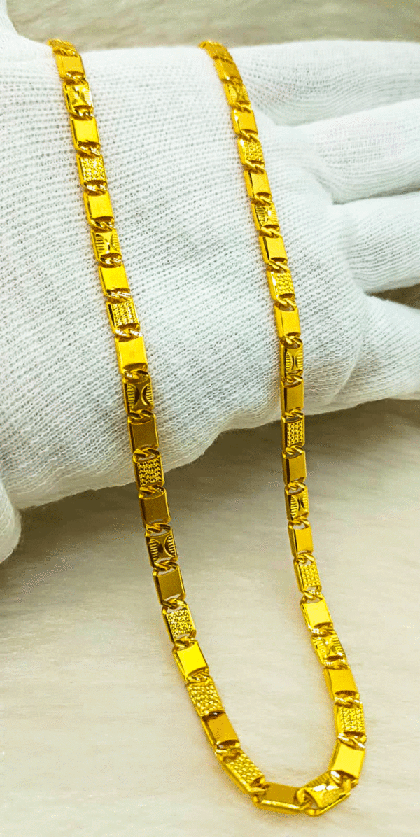 Elegant 22K Yellow Gold Chain for Men's