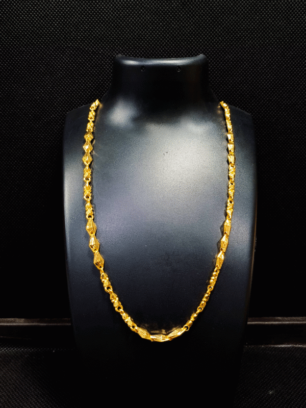 Sleek and Lightweight 22K Gold Chain for Men's