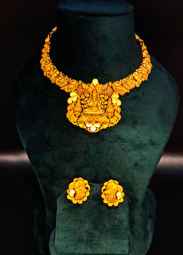 22K Pure Gold Traditional Necklace for Women's