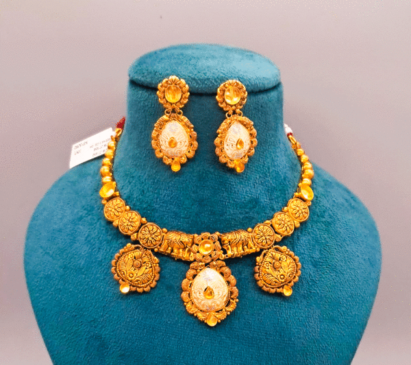 22K Delicate Gold Necklace for Women's