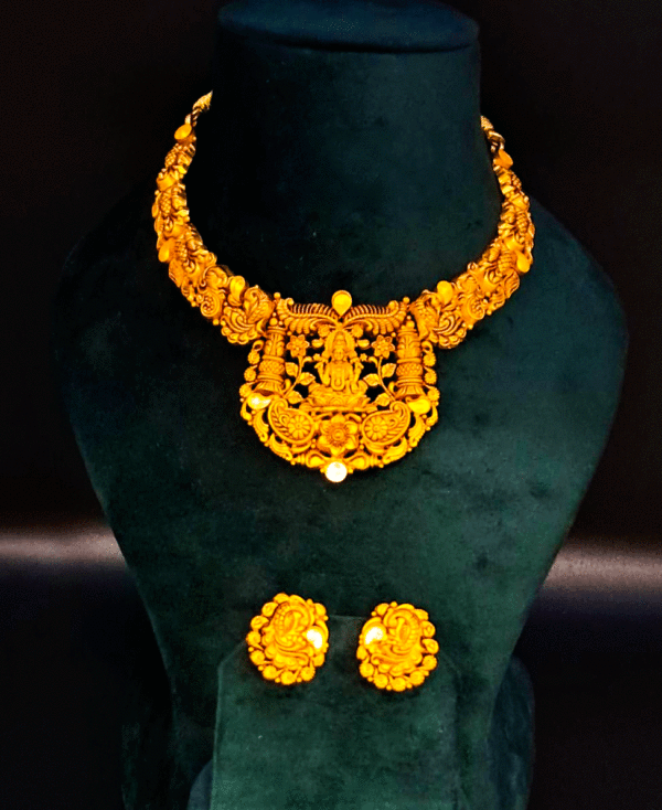 22K Bridal Gold Necklace Set for Women