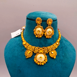 22K Pure Gold Traditional Necklace for Women