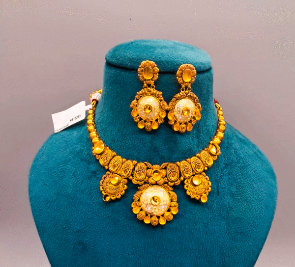 22K Pure Gold Traditional Necklace for Women