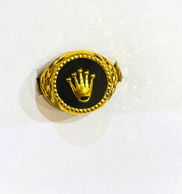 22K Pure Gold Men's Ring – Classic Design