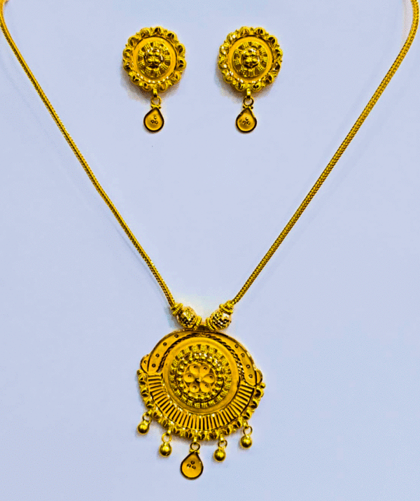 Traditional 22K Pure Gold Kanthi Set for Women