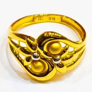 Lightweight 22K Pure Gold Ring For Women's