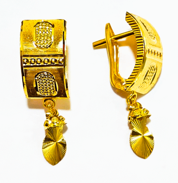 22K Gold Bali Earrings For Women's