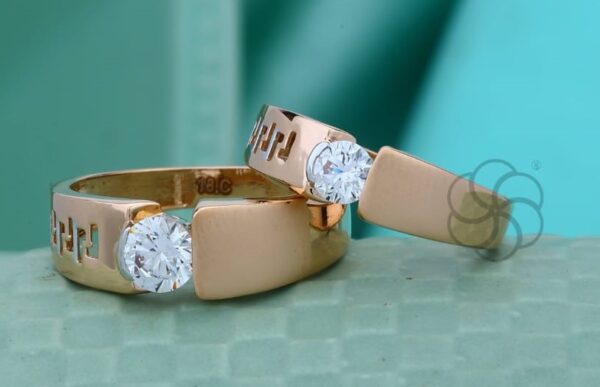 Premium 18K Rose Gold Matching Rings