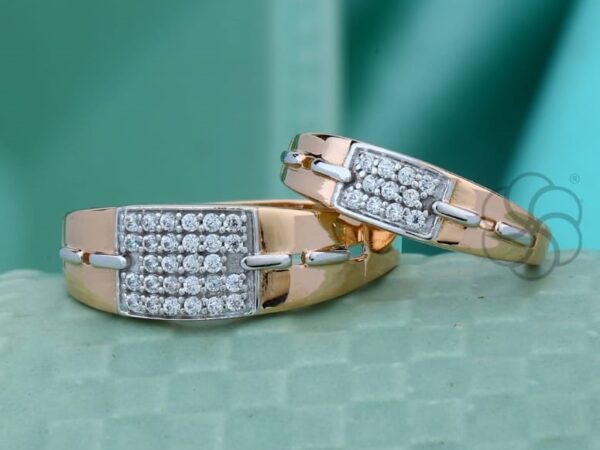 Luxury 18K Rose Gold Couple Bands