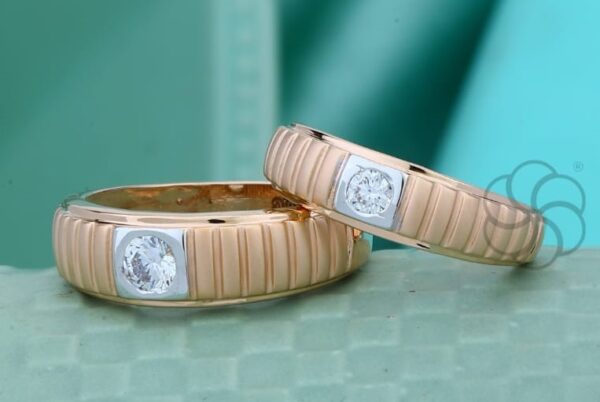 18K Solid Rose Gold Couple Rings