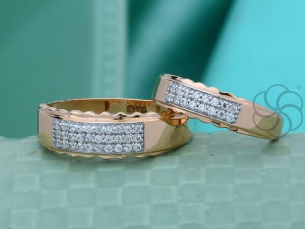 18K Solid Rose Gold Couple Rings