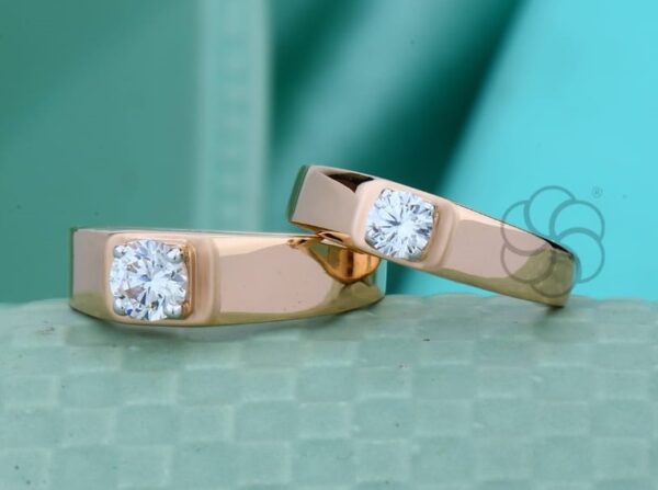 Anniversary Special 18K Rose Gold Couple Ring Set
