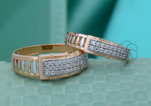 Luxury 18K Rose Gold Couple Bands