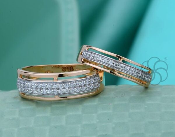 His and Her 18K Rose Gold Couple Rings
