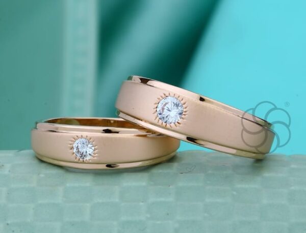 Buy 18K Rose Gold Matching Couple Rings
