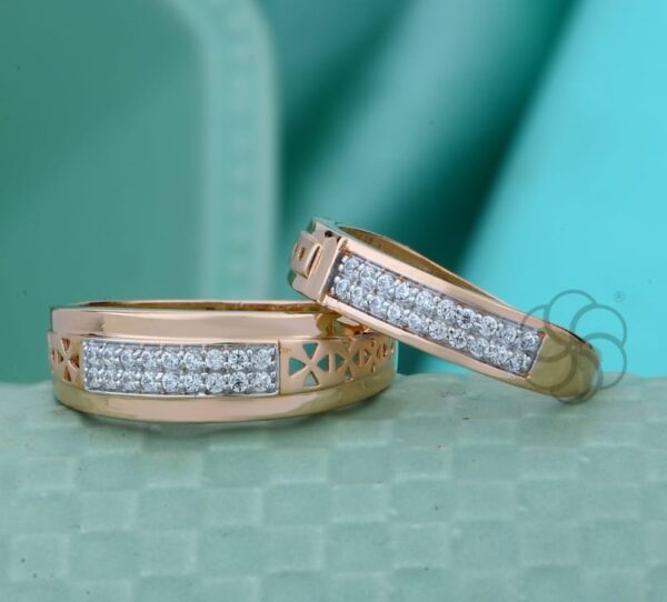 Anniversary Special 18K Rose Gold Couple Ring Set