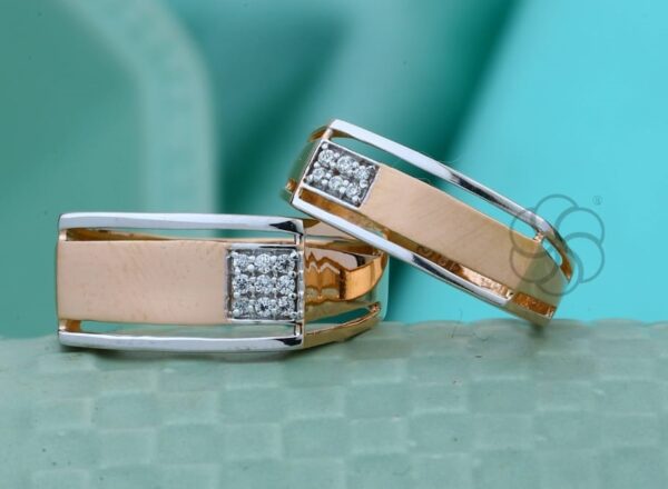 18K Rose Gold Couple Rings Set