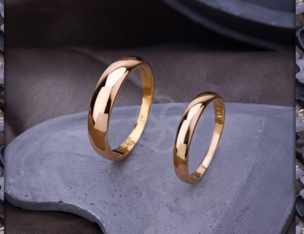 Premium Quality 18K Rose Gold Couple Rings Set