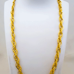 Lightweight 22K Gold Neck Chain for Men's