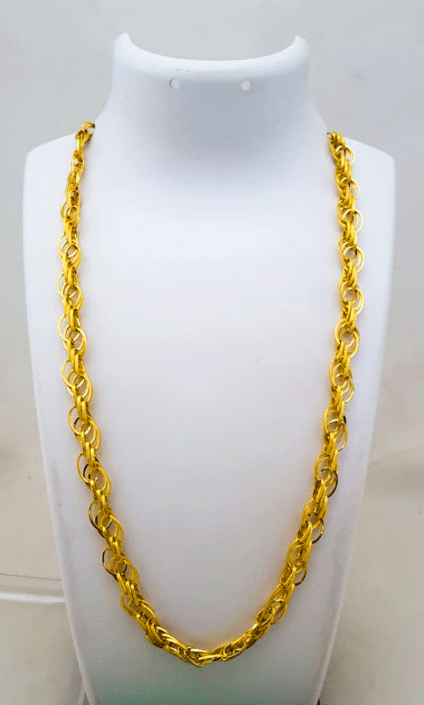 Lightweight 22K Gold Neck Chain for Men's