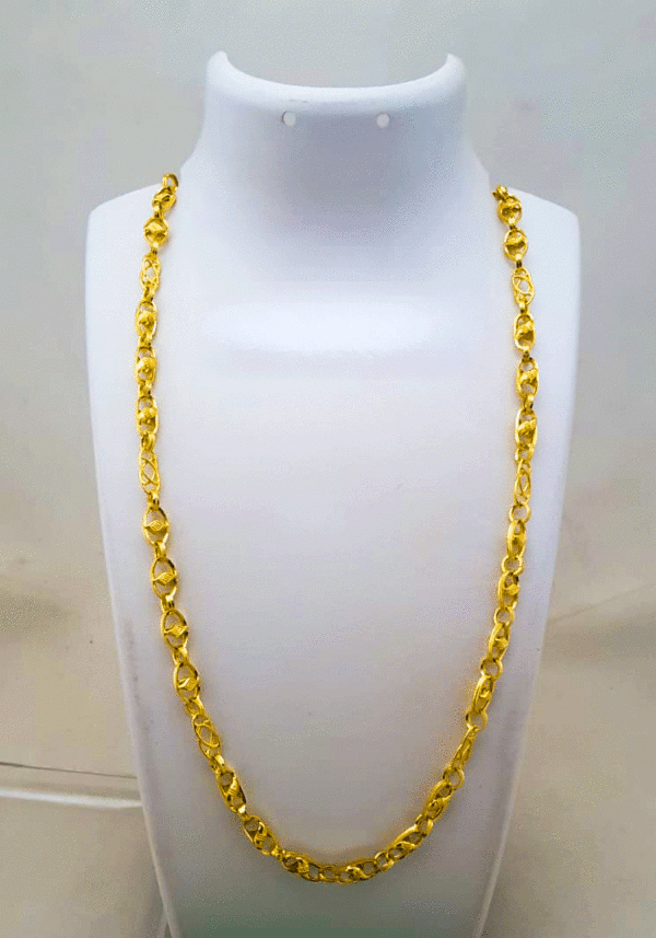 22K Pure Gold Men's Chain with Hallmark