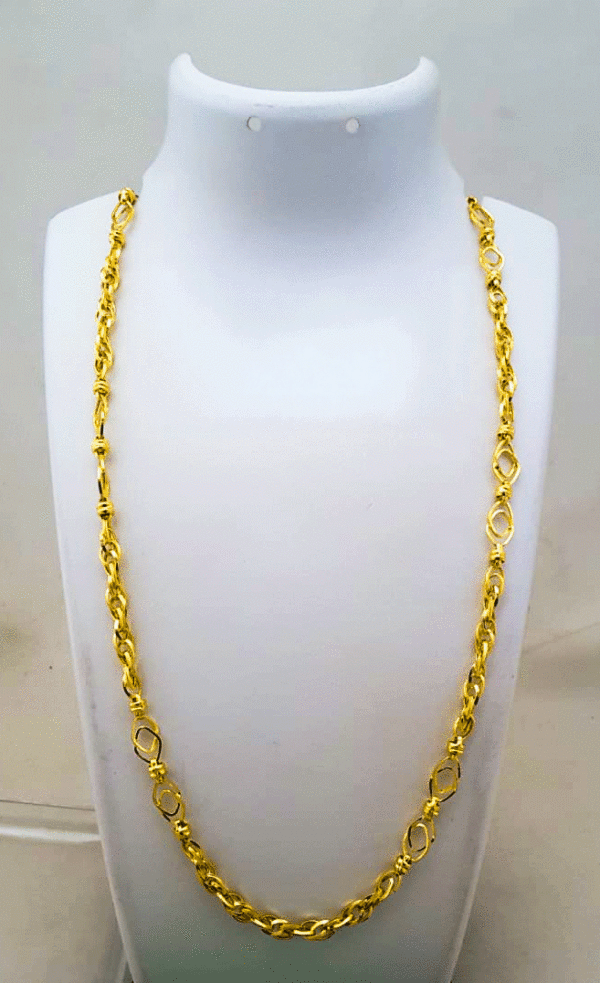 Long-Lasting Shine 22K Pure Gold Chain for Men