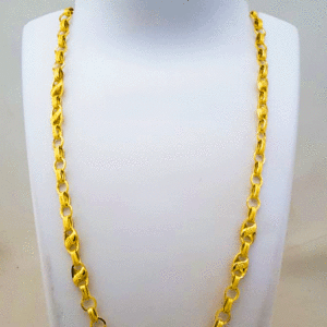 Solid 22K Pure Gold Chain for Men's