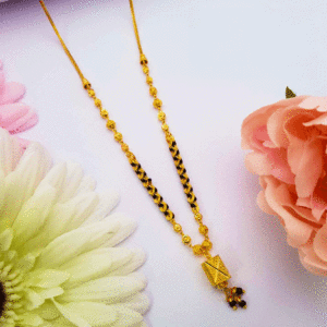 Original 22Kt Gold Mangalsutra with Black Beads