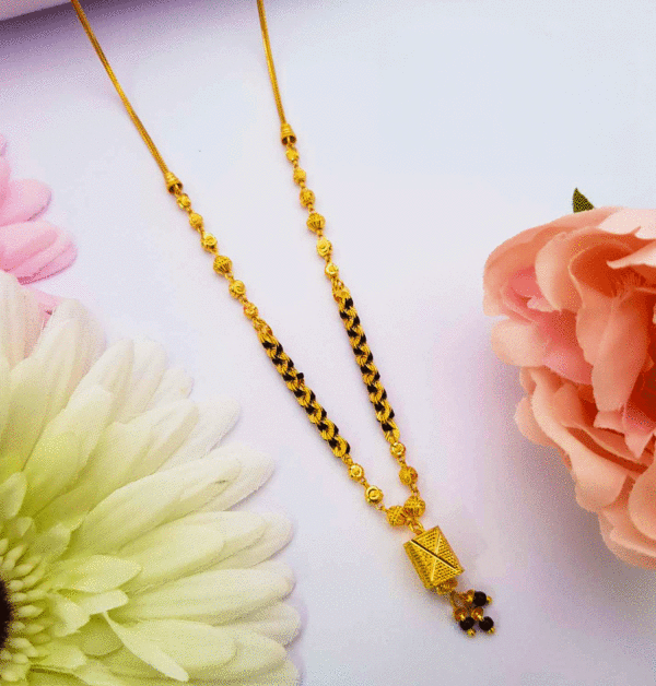 Original 22Kt Gold Mangalsutra with Black Beads