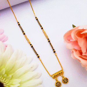 Pure 22K Gold Black Beads Mangalsutra