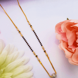 Original 22Kt Gold Mangalsutra with Black Beads