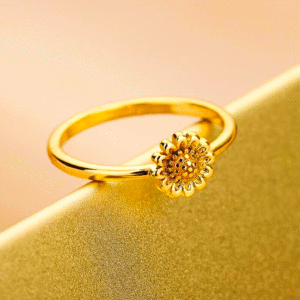 22K Designer Gold Ring For Women's