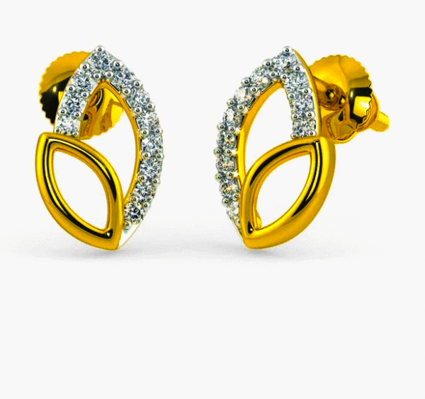 Refined Look 22K Gold Earrings for Women's