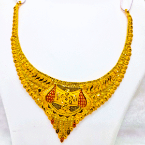 22K Pure Gold Necklace (Haar Set) For Women's