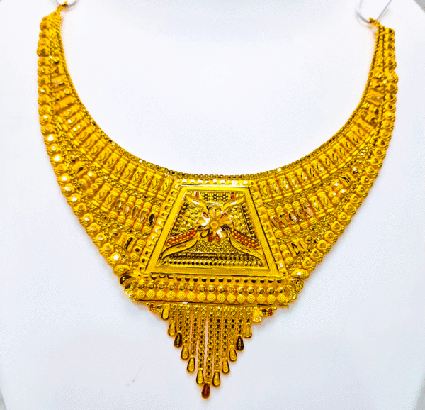 Handcrafted 22K Pure Gold Necklace (Haar Set)