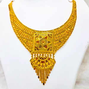 Traditional 22K Pure Gold Necklace (Haar Set)