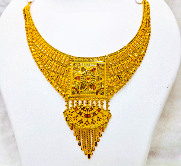 Traditional 22K Pure Gold Necklace (Haar Set)