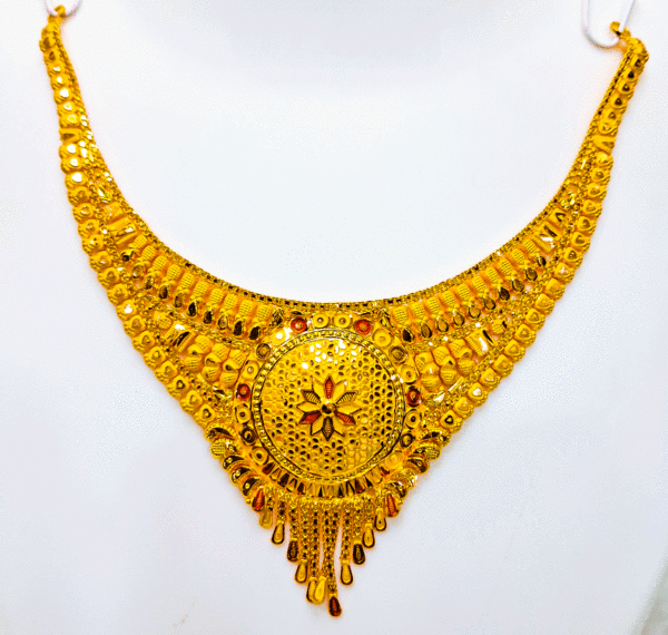 Luxurious 22K Pure Gold Necklace (Haar Set)