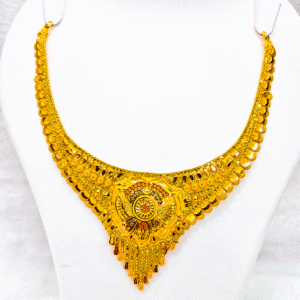 Designer 22K Pure Gold Necklace (Haar Set)
