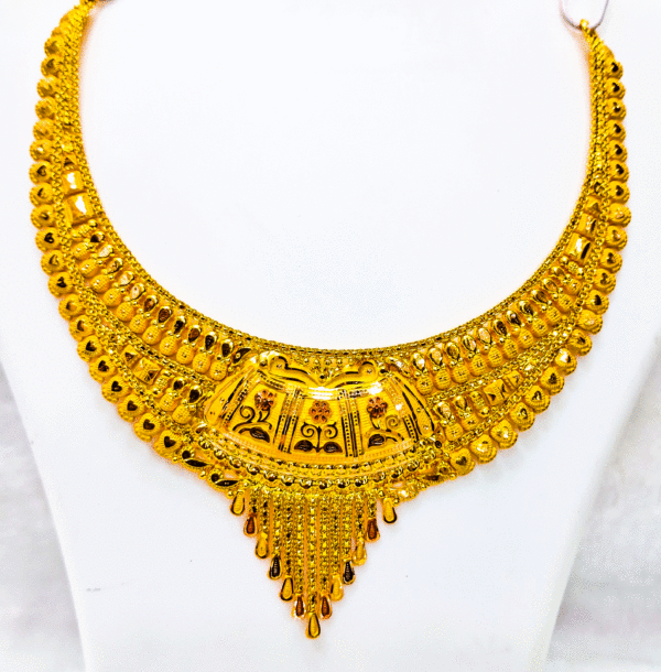 Weddings Wear 22K Pure Gold Necklace (Haar Set)