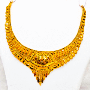 22K Pure Gold Necklace (Haar Set) For Women's