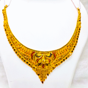 Stylish Look 22K Pure Gold Necklace (Haar Set) For Women's