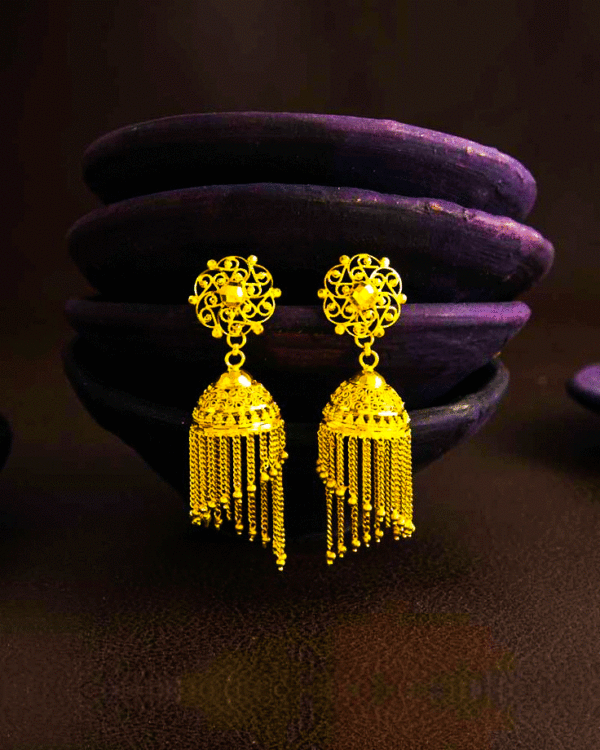 22Karat Pure Gold Jumkis For Women's