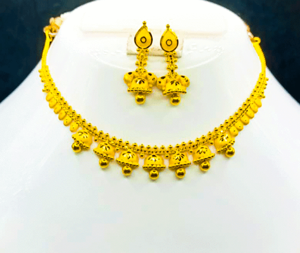 22K Pure Gold Necklace Set For Women's