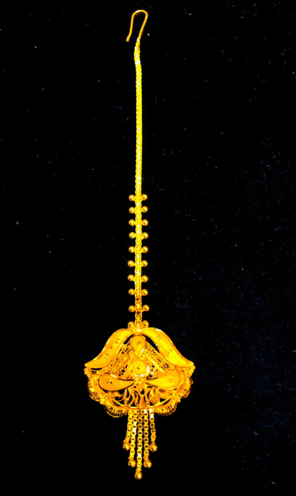 22K Pure Gold Maang Tikka For Women's