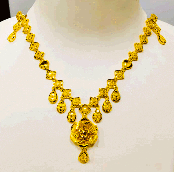 22K Pure Gold Necklace (Haar Set)