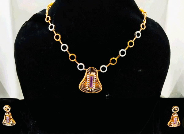 Designer Rose Gold Necklace For Women's