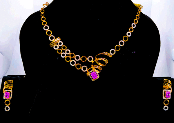18K Rose Gold Necklace For Women's